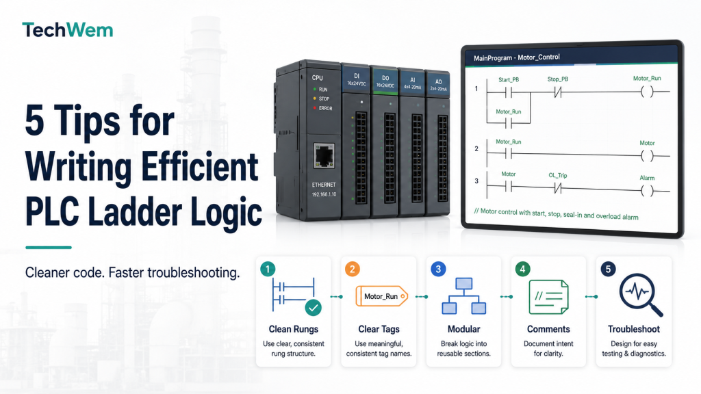5 Tips for Writing Efficient PLC Ladder Logic